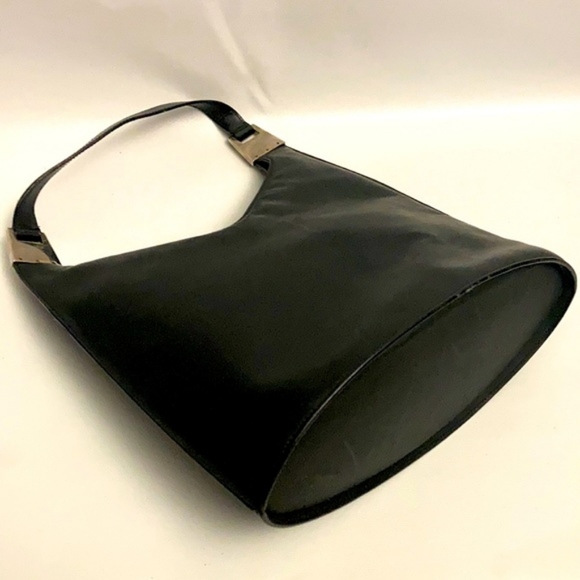 Gucci Matte Black Leather Hobo Bag By Tom Ford Authentic Vintage - Picture 5 of 12